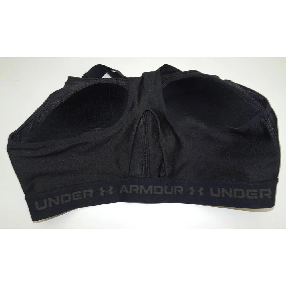 Under Armour Black Sports Bra Front Zipper, 38D - Picture 3 of 7